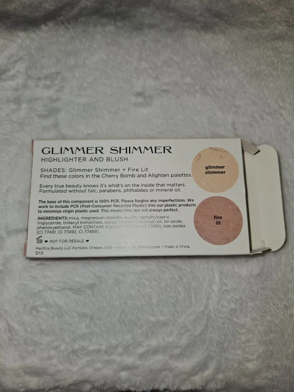 NWT NIB Pacifica Glimmer Shimmer Highlighter & Blush Duo